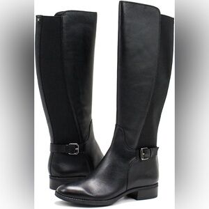 Sam Edelman Paxten Black Leather Knee High Riding Boots Size 8M